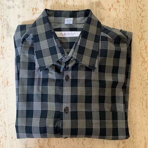 Haupt evolution mens long sleeve button down plaid shirt